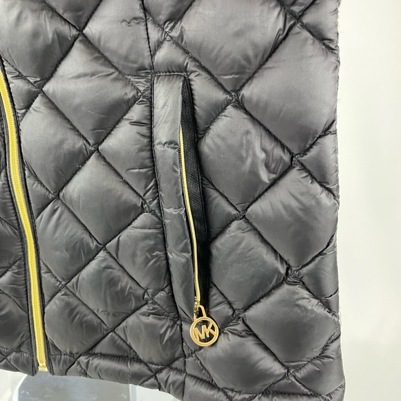 Michael Michael Kors Ultra Lightweight Down Puffer Vest Black Size XS Packable - Picture 5 of 16